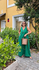 Vestido Paula Linho Verde Esmeralda