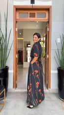 Vestido Chemisier Viscose Flor