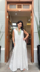 Vestido Paula Linho Off White