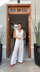 Macacão Worker Linho Off White