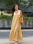 Vestido Pedrinhas Amarelo