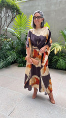 Kaftan Longo Seda Estampa
