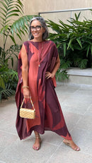 Kaftan Longo Seda Estampa Gotham