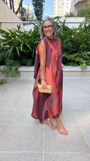 Kaftan Longo Seda Estampa Gotham