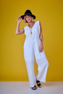 Macacão Worker Linho Off White