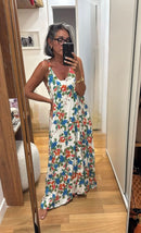 Vestido Alça Longo Estampa Garden