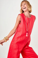 Macacão Linho Vermelho